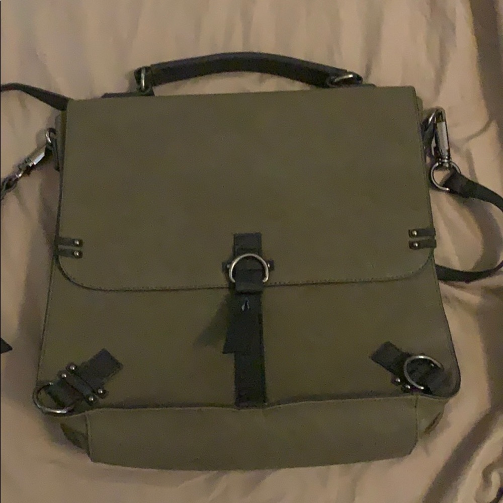 Vegan Leather Messenger Bag